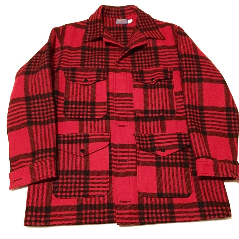 Pendleton Mackinaw Wool Cruiser Jacket Large Plaid